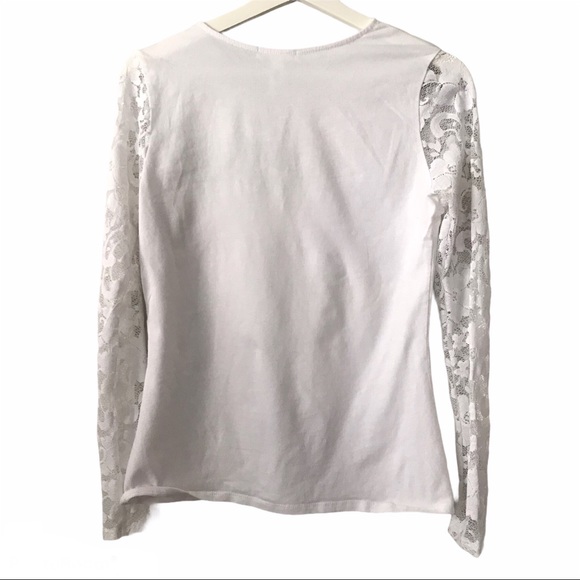 NWOT White Lacy Cotton Sleep Shirt - Picture 7 of 9